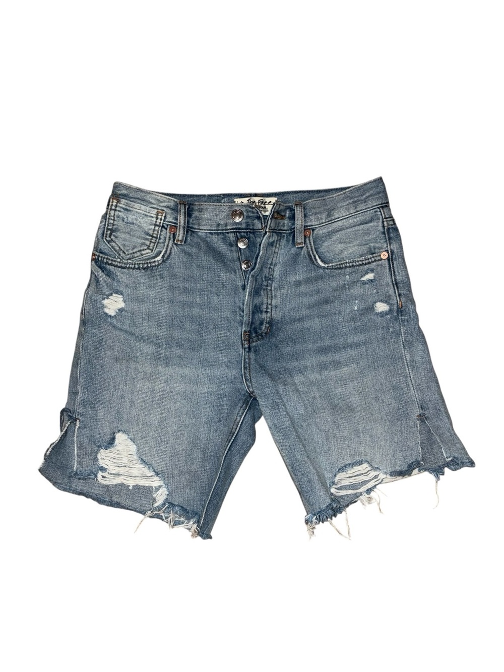 Free People Denim Shorts Size 27 NWOT High Rise Festival Boho Summer